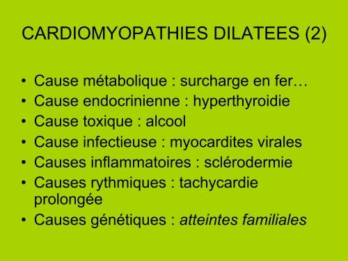 PRINCIPALES CARDIOPATHIES