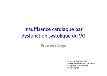 Prise en charge de l'insuffisance cardiaque - Union des ...