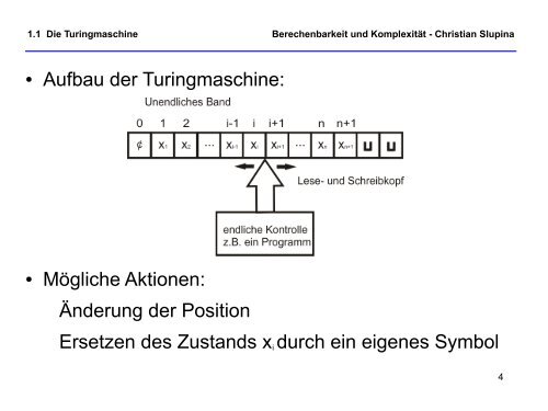 Berechenbarkeit und Komplexität - Institut für Theoretische Physik ...