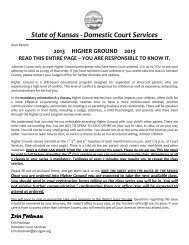 10 Judicial District Johnson County Kansas Provider Program Criteria 10 Judicial District Johnson County Kansas Provider Program Criteria