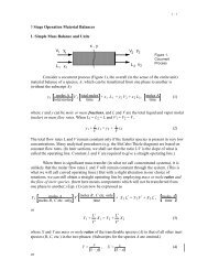 Stage Operation Material Balances 1. Simple Mass ... - Courses