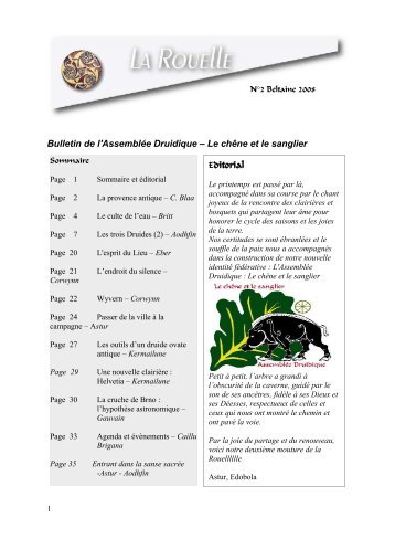 N°2 - Beltane 2008 - Assemblée Druidique du Chêne et du Sanglier