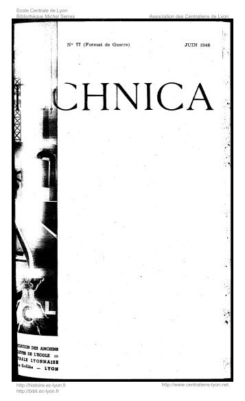 Revue Technica, année 1946, numéro 77 - Histoire de l'École ...