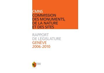 CMNS rapport de la législature 2006 - 2010 - Etat de Genève