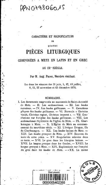 Version noir et blanc - Bibliothèque numérique de l'école nationale ...