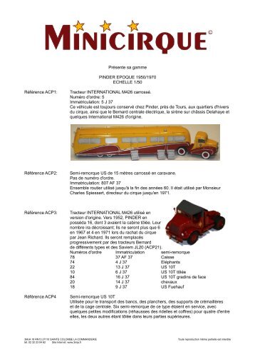 remorque transport des éléphants (ACP44), elle même ... - Minicirque