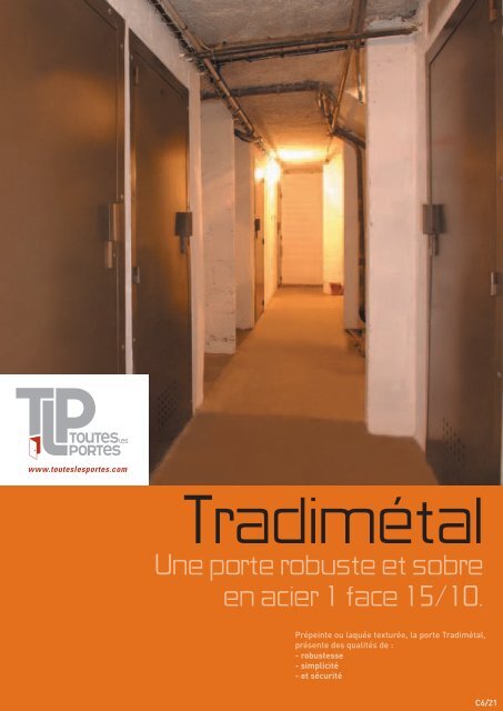 Tradimétal acier 1 face - Porte