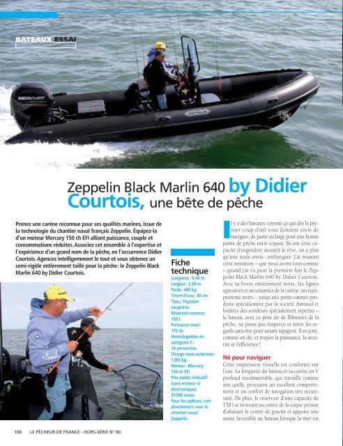 Zeppelin Black Marlin 640, une bête de pêche - Brunswick Marine