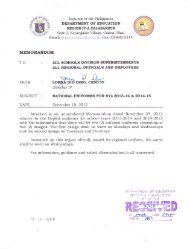 Memorandum - Department of Education, Region IV | Calabarzon