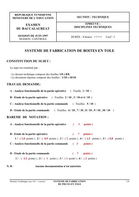 SYSTEME DE FABRICATION DE BOITES EN TOLE