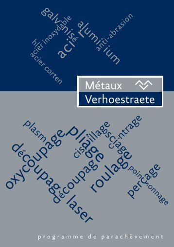 catalogue de parachèvement - Metalen Verhoestraete Roeselare