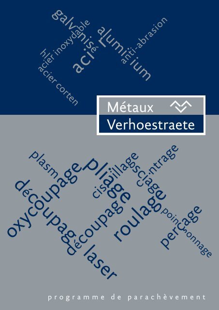 catalogue de parachèvement - Metalen Verhoestraete Roeselare
