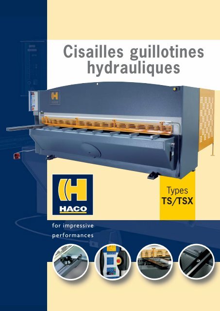 Cisailles guillotines hydrauliques - Haco