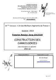 construction des carrosseries - Meilleurs Ouvriers de France