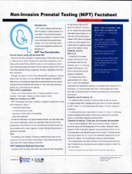 Non-Invasive Prenatal Testing (NIPT) Faetsheet