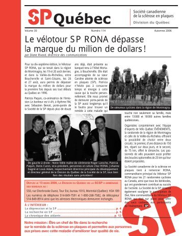 Le vélotour SP RONA dépasse la marque du million de dollars!