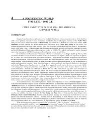 4 A POLYCENTRIC WORLD 1700 B.C.E. ? 1000 C.E.