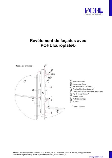 Revêtement de façades avec POHL Europlate®