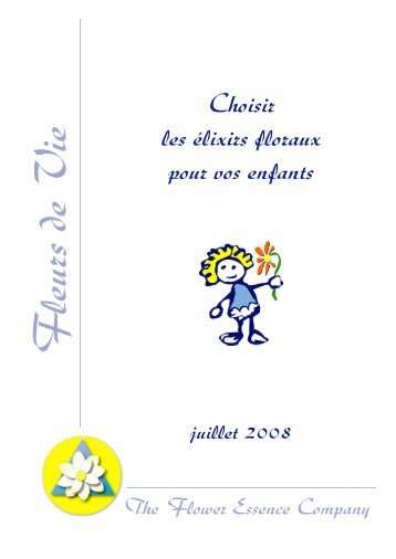 Livret "Choisir les élixirs floraux pour vos enfants" - Fleurs de Vie