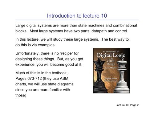 EECE 353: Digital Systems Design Lecture 10: Datapath ... - Courses