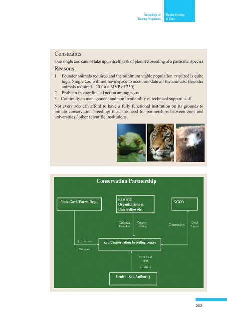 Master Planning of Zoos - Central Zoo Authority