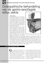 Osteopathische behandeling van de gastro-oesofagale reflux ziekte
