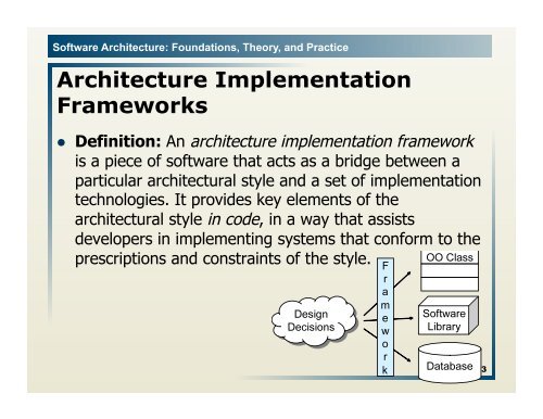 Software Architecture: Foundations, Theory, and Practice ... - Courses