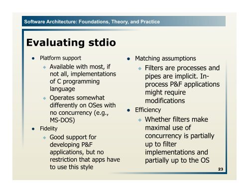 Software Architecture: Foundations, Theory, and Practice ... - Courses