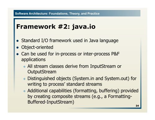 Software Architecture: Foundations, Theory, and Practice ... - Courses