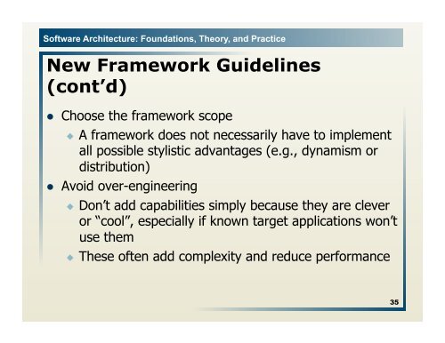 Software Architecture: Foundations, Theory, and Practice ... - Courses