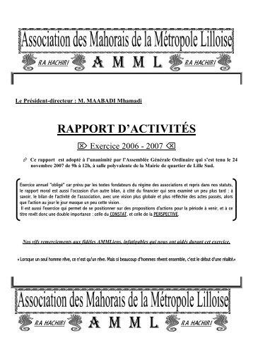 Activités 2006-2007 - Comores-online