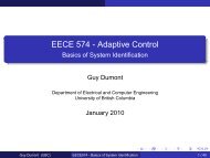 EECE 574 - Adaptive Control - Basics of System Identification