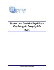 Student User Guide for PsychPortal Psychology in Everyday Life