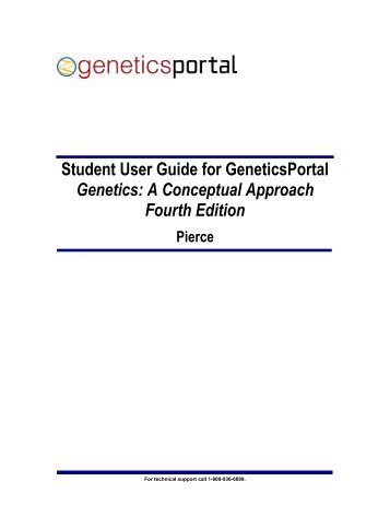 Student User Guide for GeneticsPortal Genetics: A Conceptual ...