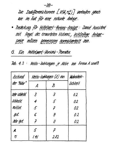 Finanzmarktanalyse I