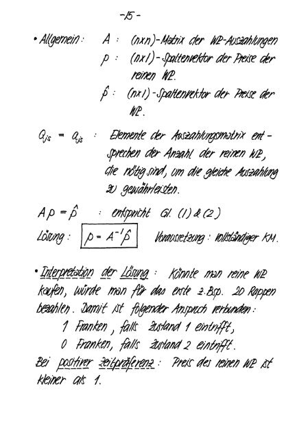 Finanzmarktanalyse I