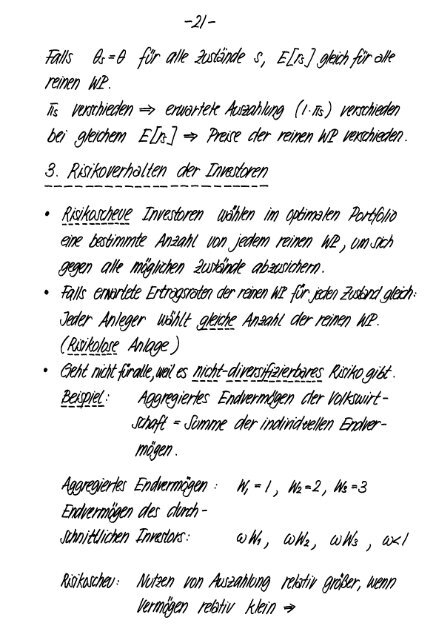 Finanzmarktanalyse I