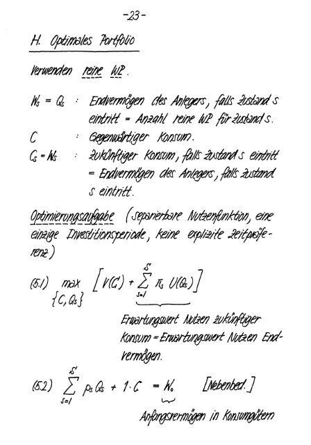 Finanzmarktanalyse I