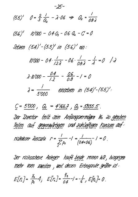 Finanzmarktanalyse I