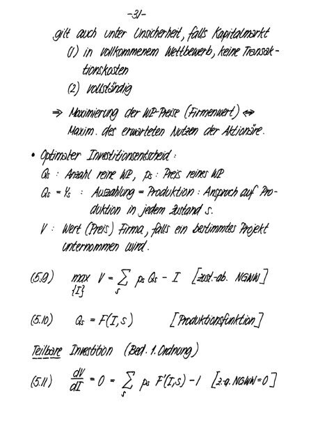 Finanzmarktanalyse I