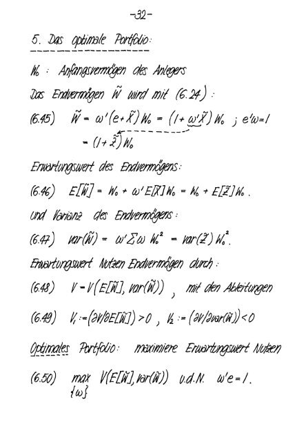 Finanzmarktanalyse I