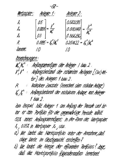 Finanzmarktanalyse I