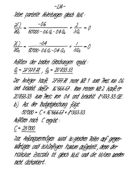 Finanzmarktanalyse I