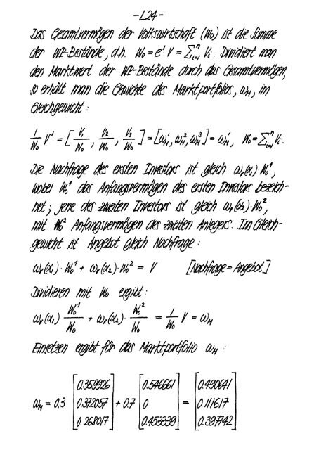 Finanzmarktanalyse I