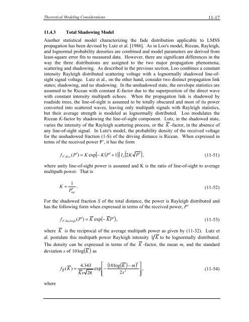 Handbook of Propagation Effects for Vehicular and ... - Courses