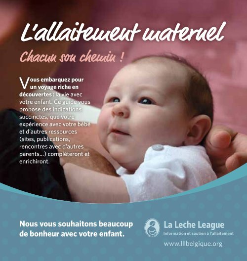 L'allaitement maternel, Chacun son chemin - LLL Belgique