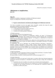 Allaitement et complications (item 24). - Faculté de Médecine