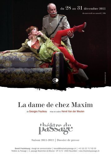 La dame de chez Maxim - Théâtre du Passage