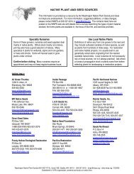 Native Plant and Seed Sources