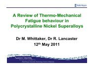 A Review of Thermo-Mechanical Fatigue ... - TMF-Workshop